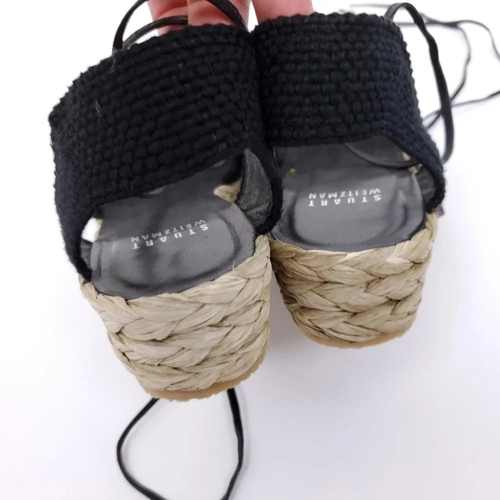 Stuart Weitzman Espadrilles Patterned Eyelet 7m - image 7